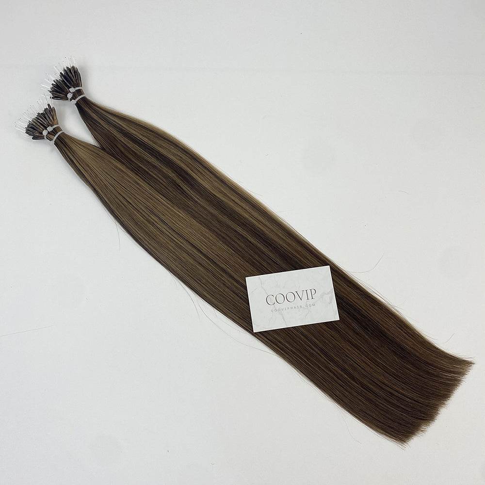 Nano Bead Hair Extensions Double Drawn Piano Hair #P4/8 50g - Cooviphair
