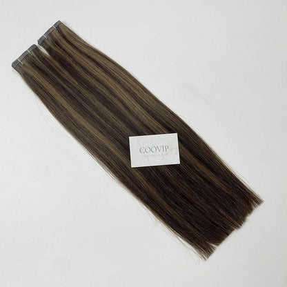 Flat Weft Hair Extensions Double Stitched Piano Color Hair #P2/6 50g - Cooviphair