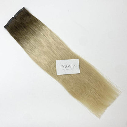 Flat Weft Hair Extensions Double Stitched Ombre#T4/60 50g - Cooviphair