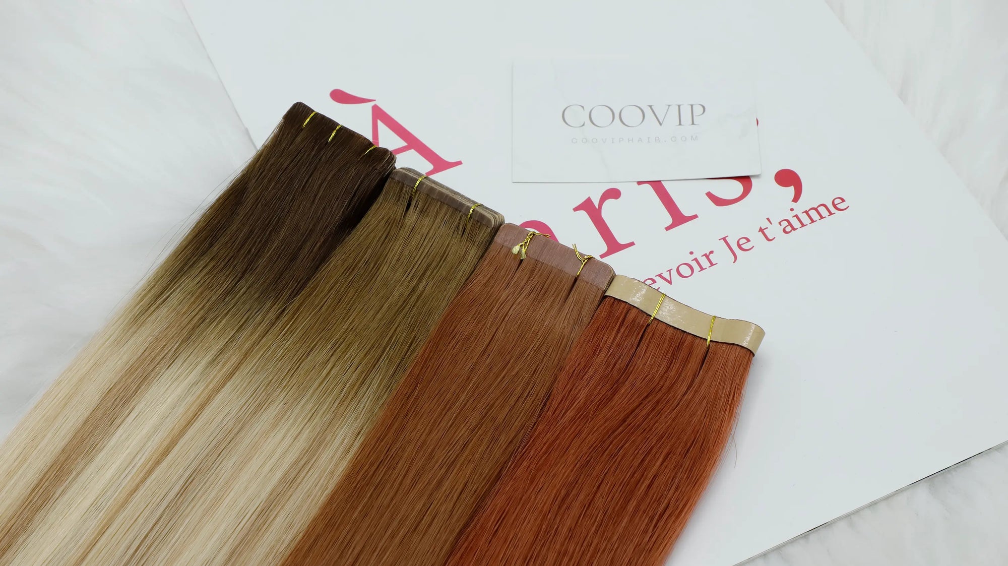 Invisible tape-in extensions for platinum blonde hair - 3-5 day global delivery from EU factory

