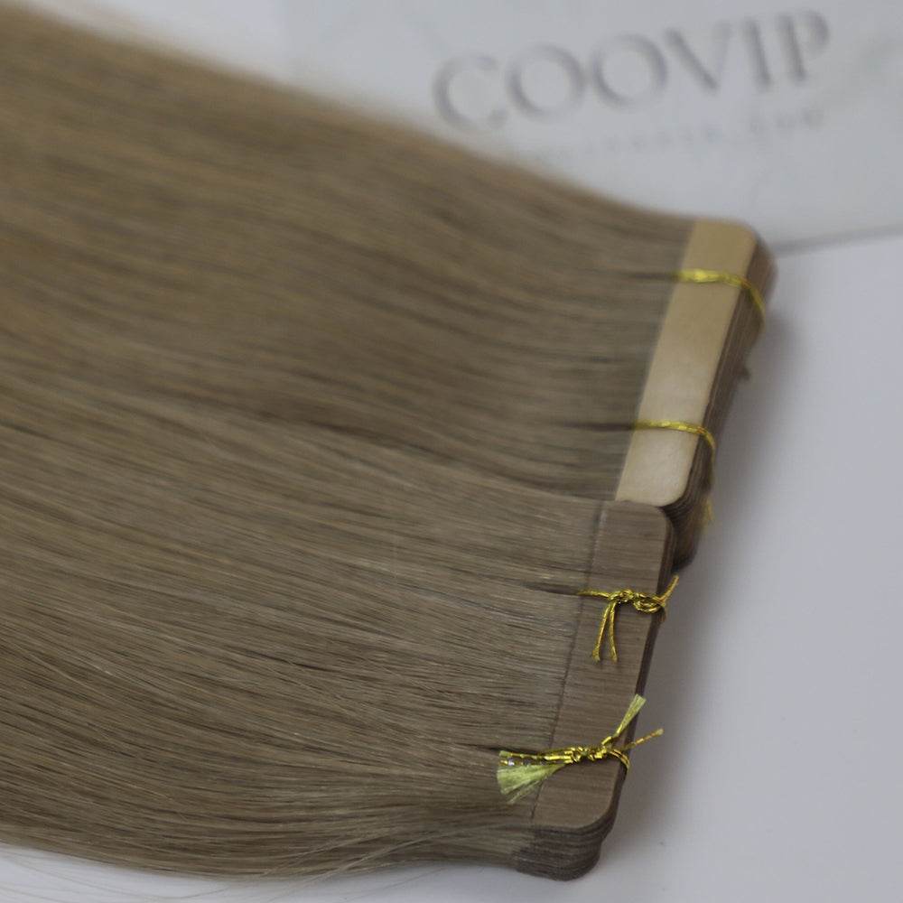 Tape in Extensions Double Drawn #18 Dark Ash Blonde Hair 50g - Cooviphair
