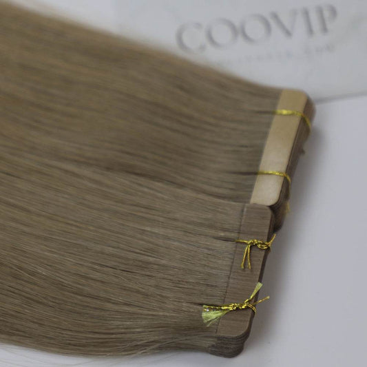Tape in Extensions Double Drawn #18 Dark Ash Blonde Hair 50g - Cooviphair
