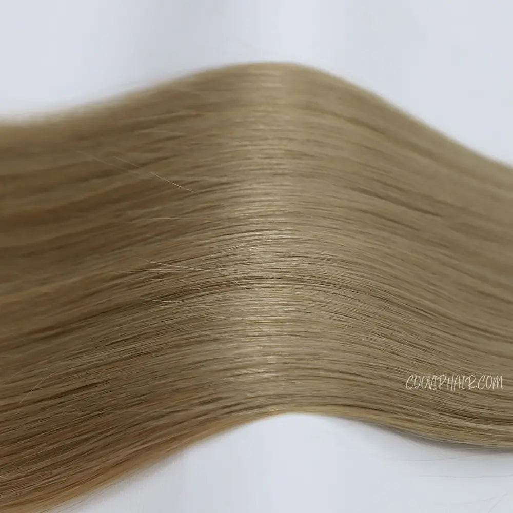 Flat Weft Extensions Double Drawn #18 Dark Ash Blonde Hair 50g - Cooviphair