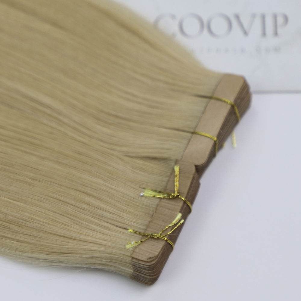 Tape in Extensions Double Drawn #22 Champagne Blonde Hair 50g - Cooviphair