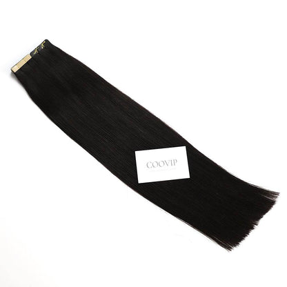 Tape in Extensions Double Drawn #2 Dark Chocolate Brown Hair 50g - Cooviphair