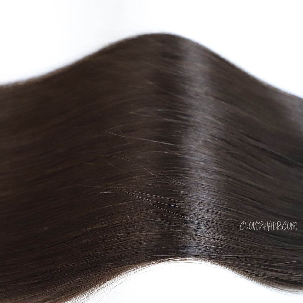 Tape in Extensions Double Drawn #2 Dark Chocolate Brown Hair 50g - Cooviphair