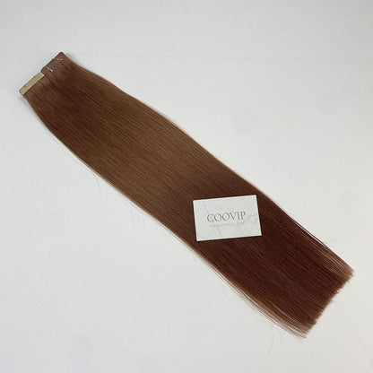Tape in Extensions Double Drawn #33 Dark Auburn Hair 50g - Cooviphair