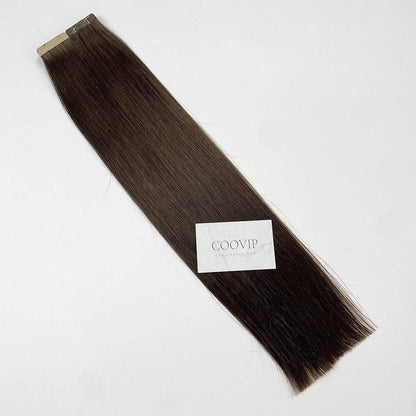 Tape in Extensions Double Drawn #4 Chocolate Brown Hair 50g - Cooviphair