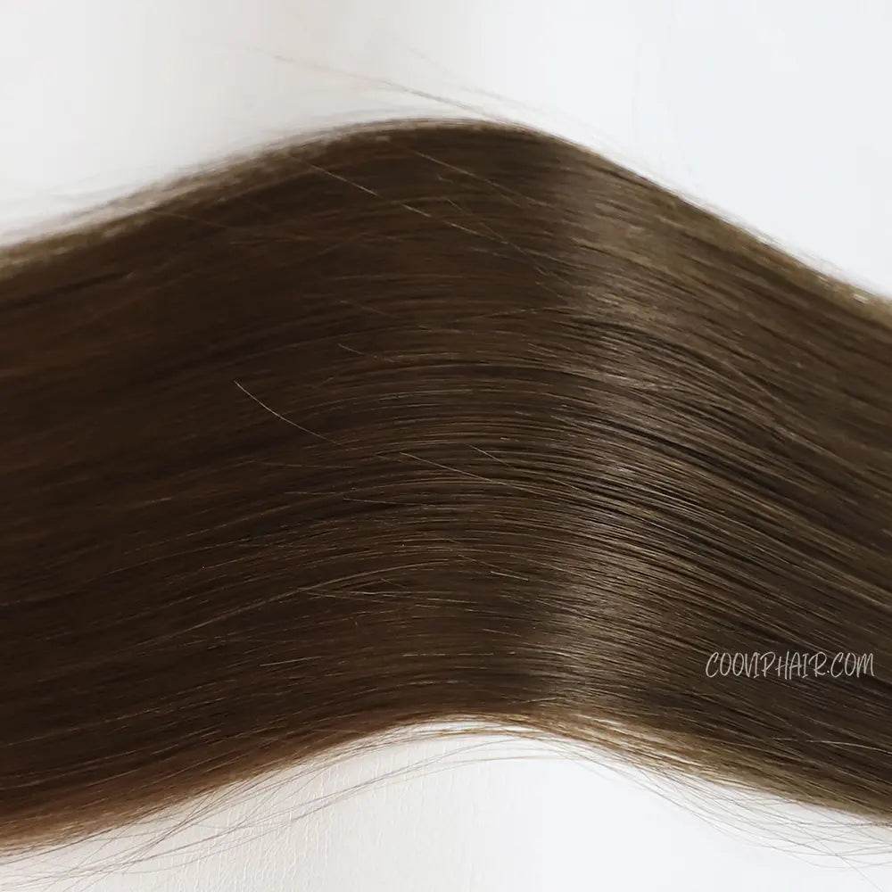 Flat Weft Extensions Double Drawn #4 Chocolate Brown Hair 50g - Cooviphair