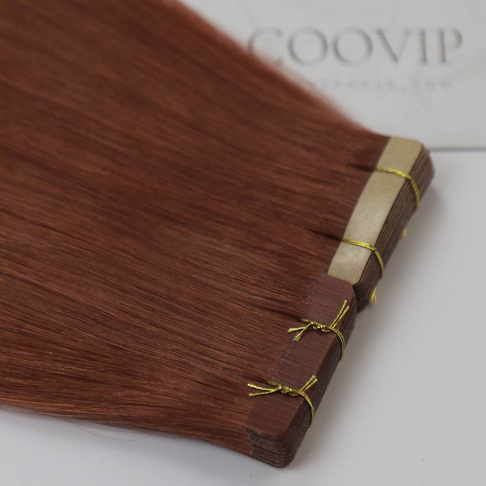 Tape in Extensions Double Drawn #530 Ruby Red Hair 50g - Cooviphair