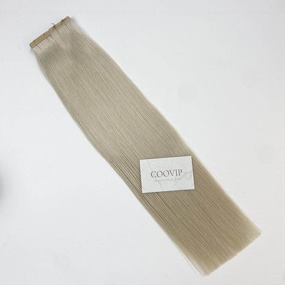 Tape in Extensions Double Drawn #60A Light Platinum Blonde Hair 50g - Cooviphair