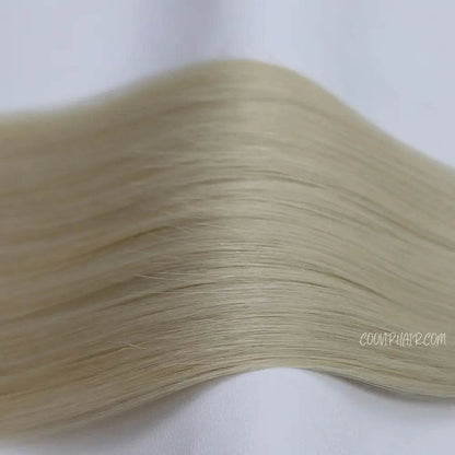 Flat Weft Extensions Double Drawn #60 Platinum Blonde Hair 50g - Cooviphair