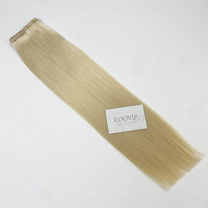 Tape in Extensions Double Drawn #613 Bleach Blonde Hair 50g - Cooviphair