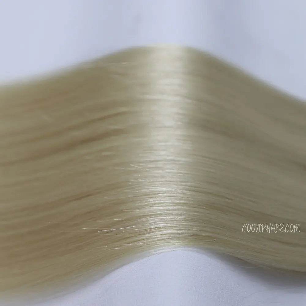 Flat Weft Extensions Double Drawn #613 Bleach Blonde Hair 50g - Cooviphair