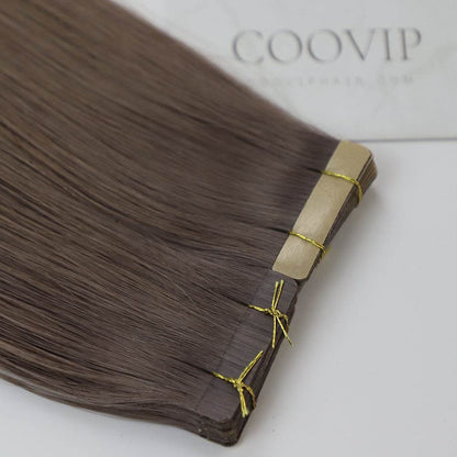 Tape in Extensions Double Drawn #8.1 Natural Ash Blonde Hair 50g - Cooviphair
