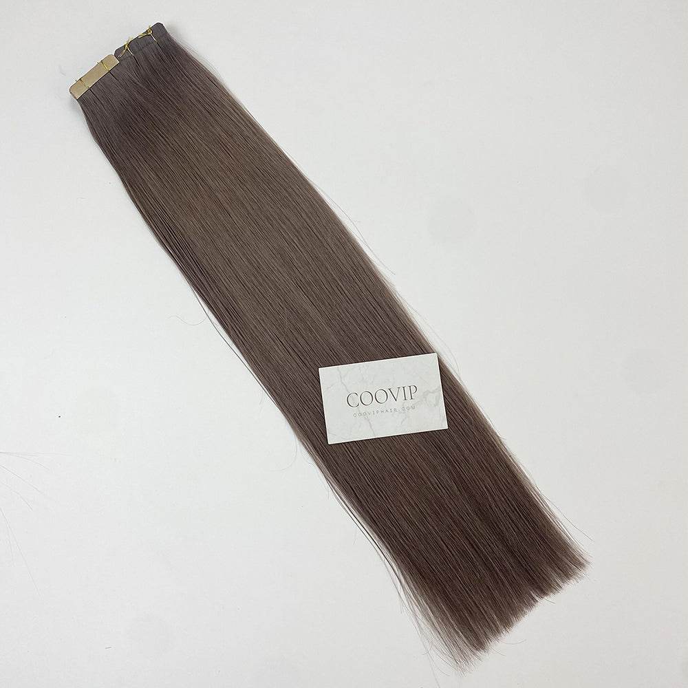 Tape in Extensions Double Drawn #8.1 Natural Ash Blonde Hair 50g - Cooviphair
