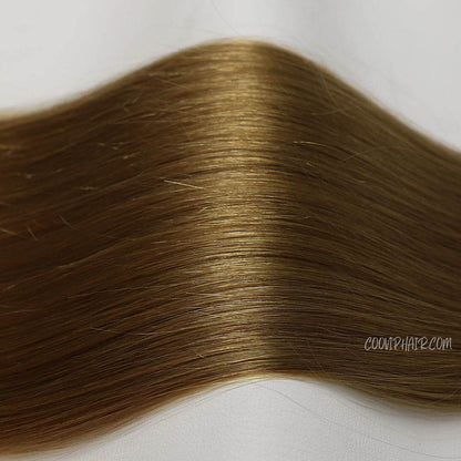 Tape in Extensions Double Drawn #8 Light Chestnut Brown Hair 50g - Cooviphair