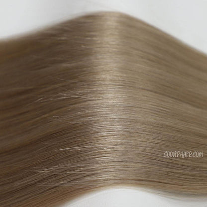 Flat Weft Hair Extensions Double Stitched #9.1 Ash Light Blonde Hair 50g - Cooviphair