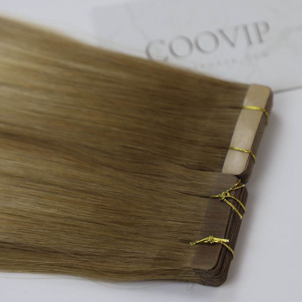 Tape in Extensions Double Drawn Balayage Hair #B8/22 50g - Cooviphair