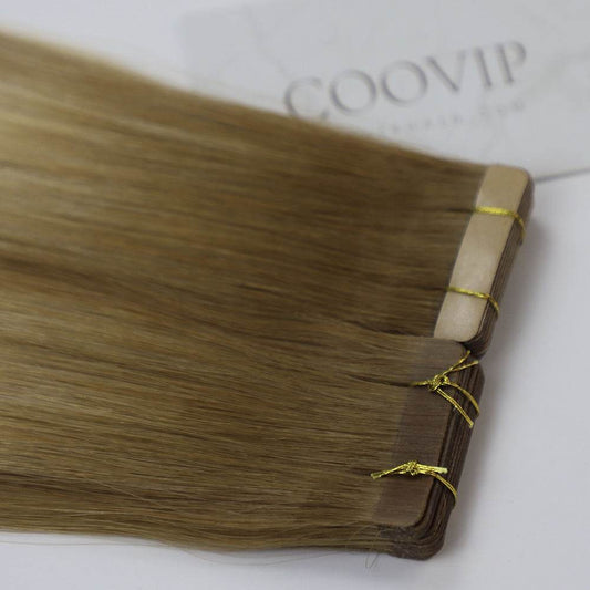 Tape in Extensions Double Drawn Balayage Hair #B8/22 50g - Cooviphair