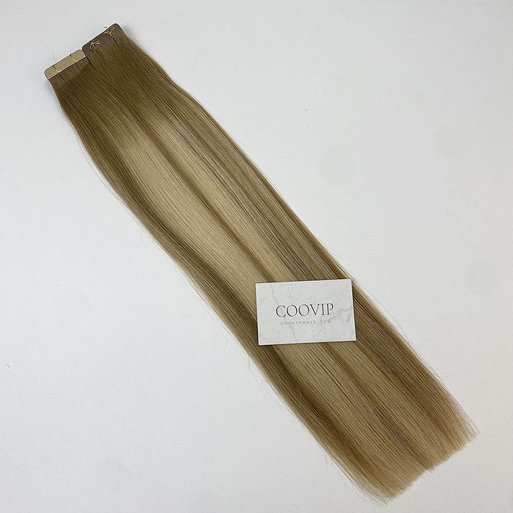 Tape in Extensions Double Drawn Balayage Hair #B8/22 50g - Cooviphair
