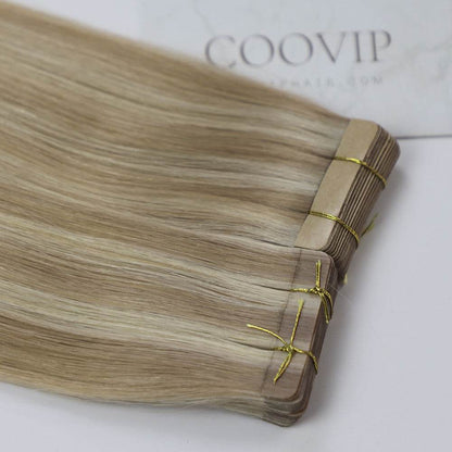 Tape in Extensions Double Drawn Piano Color Hair #P18/60 50g - Cooviphair