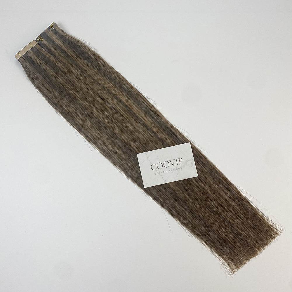 Tape in Extensions Double Drawn Piano Color Hair #P4/8 50g - Cooviphair