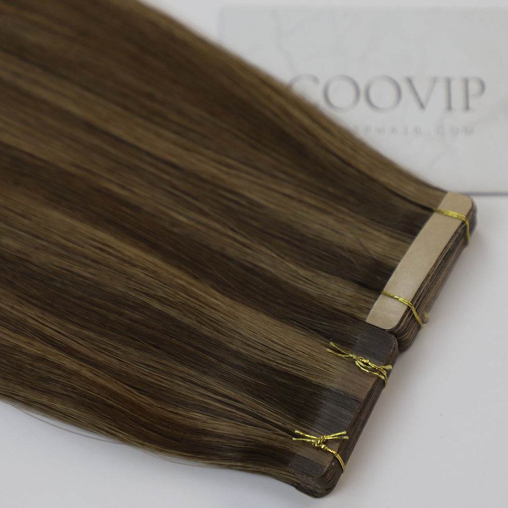 Tape in Extensions Double Drawn Piano Color Hair #P4/8 50g - Cooviphair
