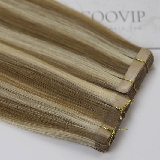 Tape in Extensions Double Drawn Piano Color Hair #P8/613 50g - Cooviphair