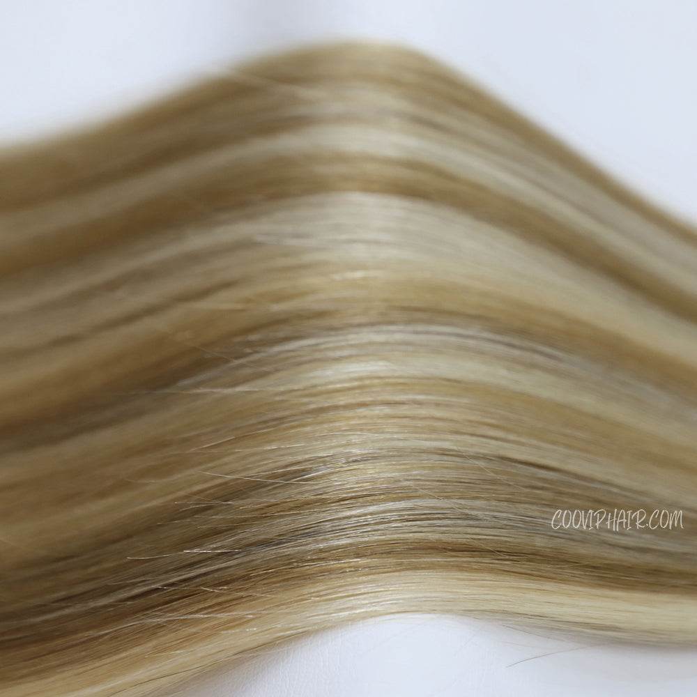 Machine Weft Extensions Double Drawn Piano Color Hair #P8/613 50g - Cooviphair