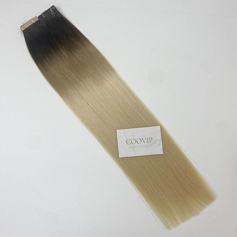 Tape in Extensions Double Drawn Ombre Color #T4/18/60 50g - Cooviphair
