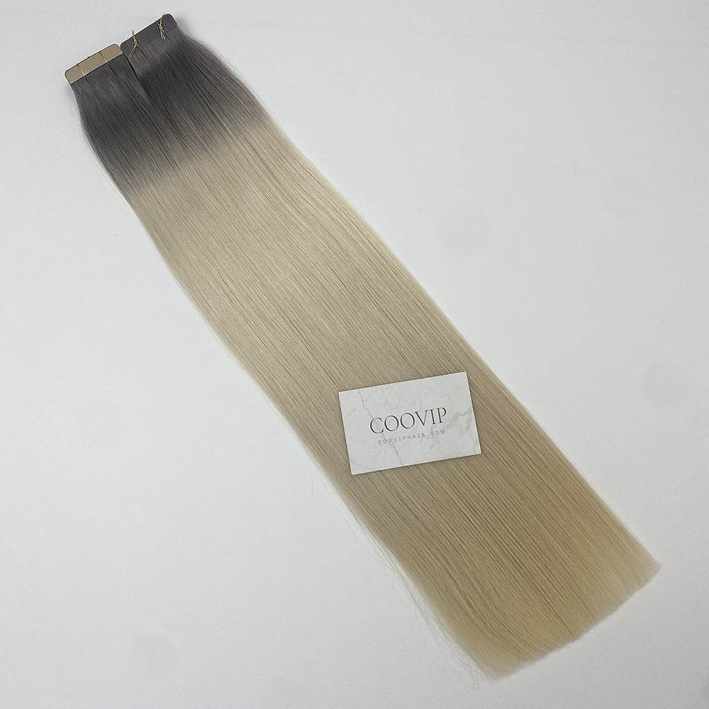 Tape in Extensions Double Drawn Ombre Color #T8.1/60A 50g - Cooviphair
