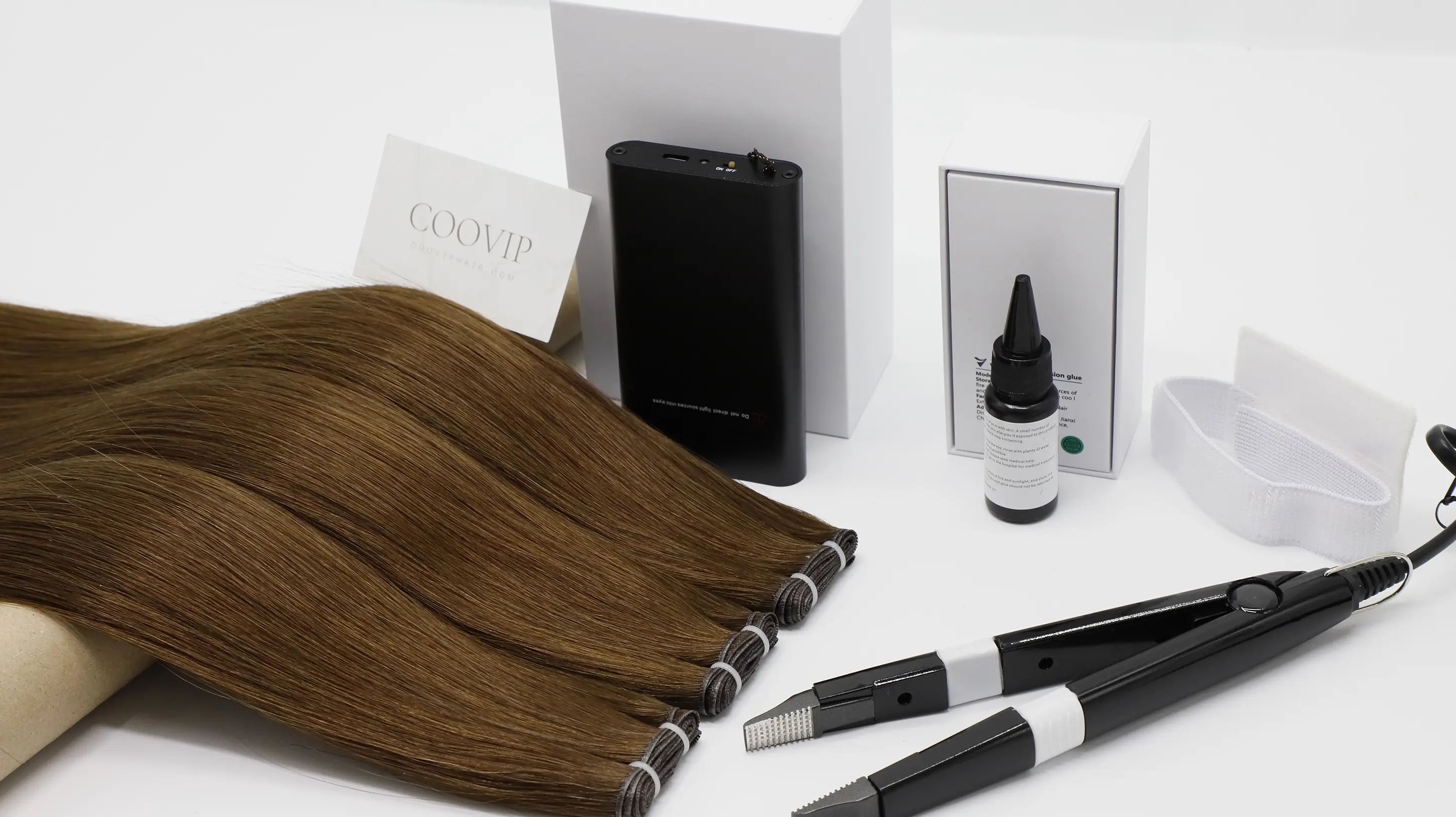 VLight hair extensions kit with UV light by COOVIP HAIR
